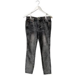 Free People Button Fly Black Gray Skinny Jeans Size 27